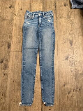 American Eagle High-Rise Light Blue Women's Skinny Jeans